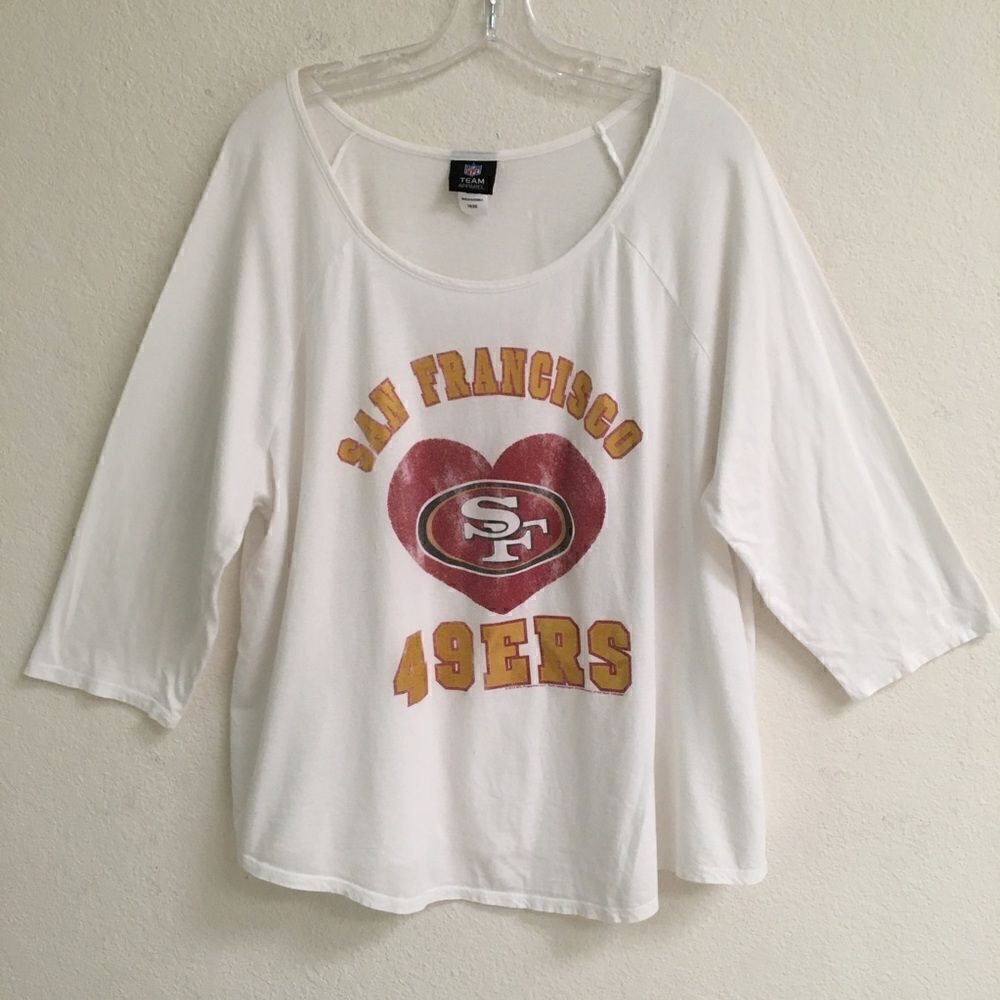 NFL Team Apparel S.F. 49ers 3/4 sleeve T-shirt 18‎